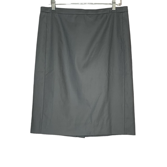 J. Crew gray classic cotton twill pencil skirt w back slit. NWT Size‎ 12 - Picture 1 of 11